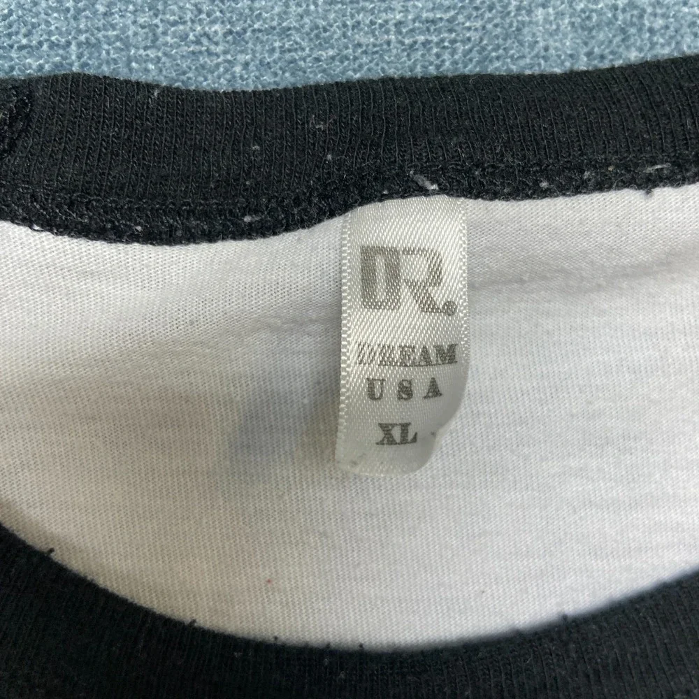 Dream USA Shirt Womens XL Black White Golden Gate Bridge Raglan Sleeve Crew Neck